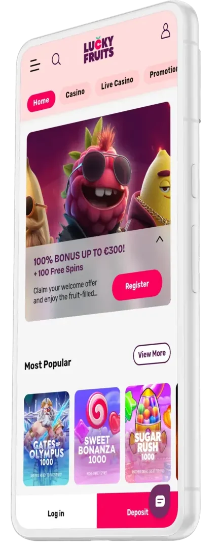LuckyFruits Casino mobiilissa